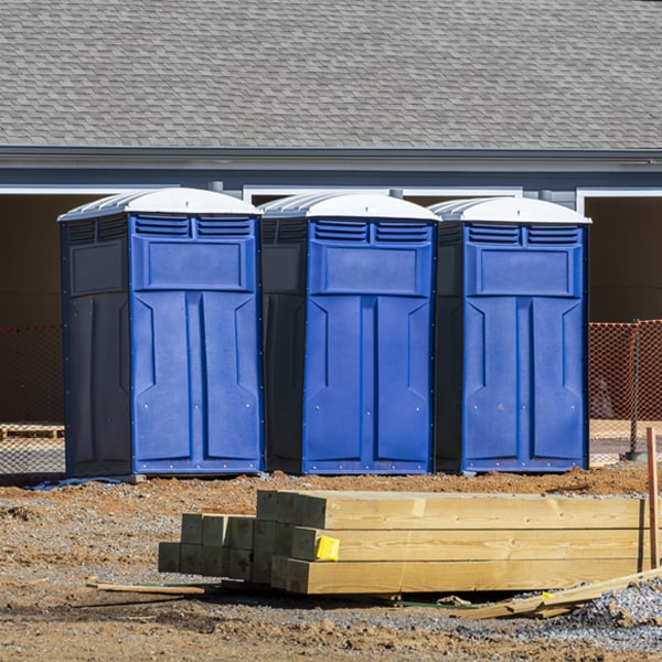 what is the expected delivery and pickup timeframe for the porta potties in Rolling